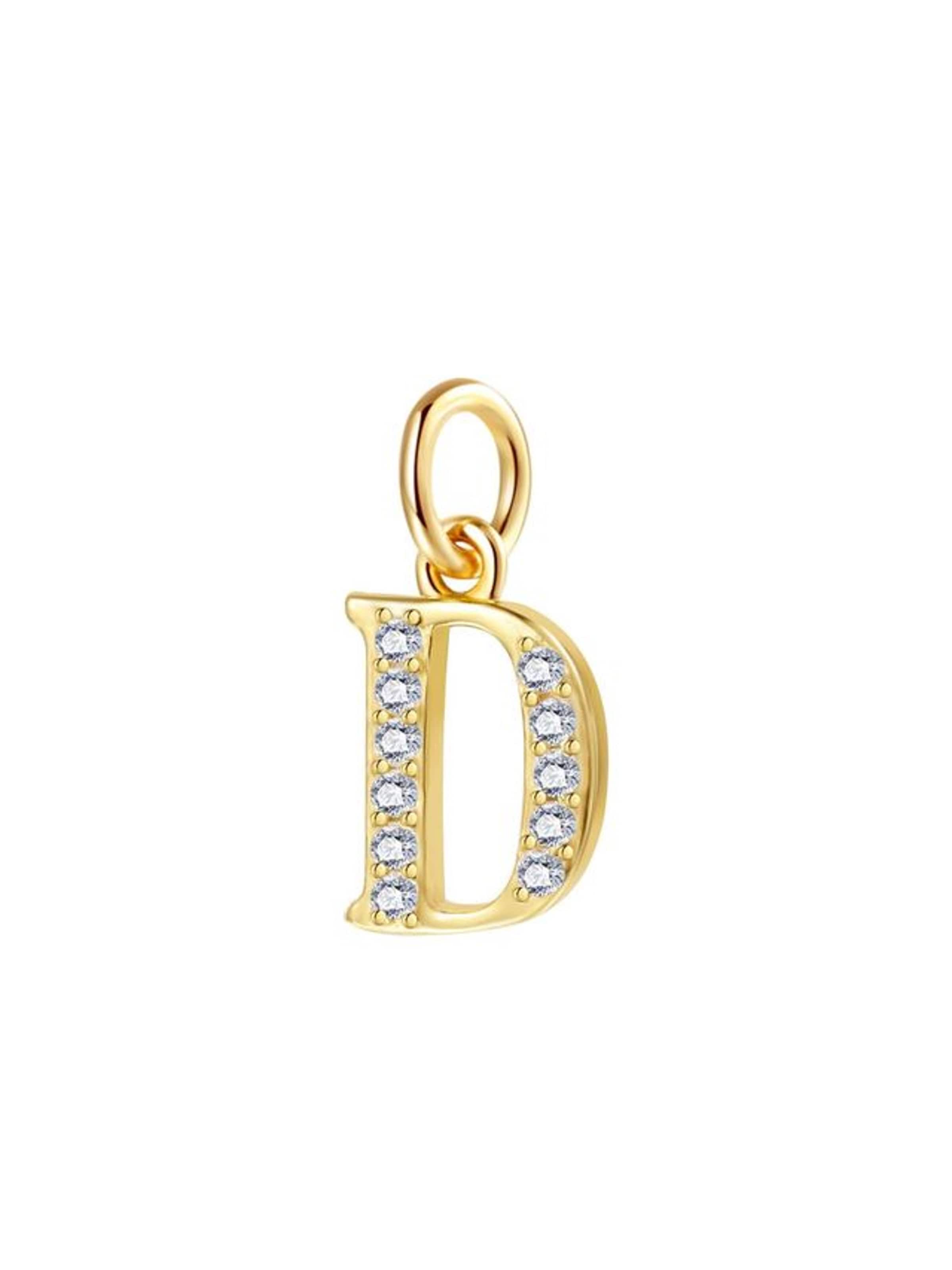 Hey Happiness Necklace 'Letter D' in Gold