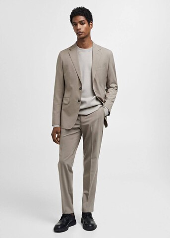 MANGO MAN Slim fit Suit Jacket 'Travel' in Grey