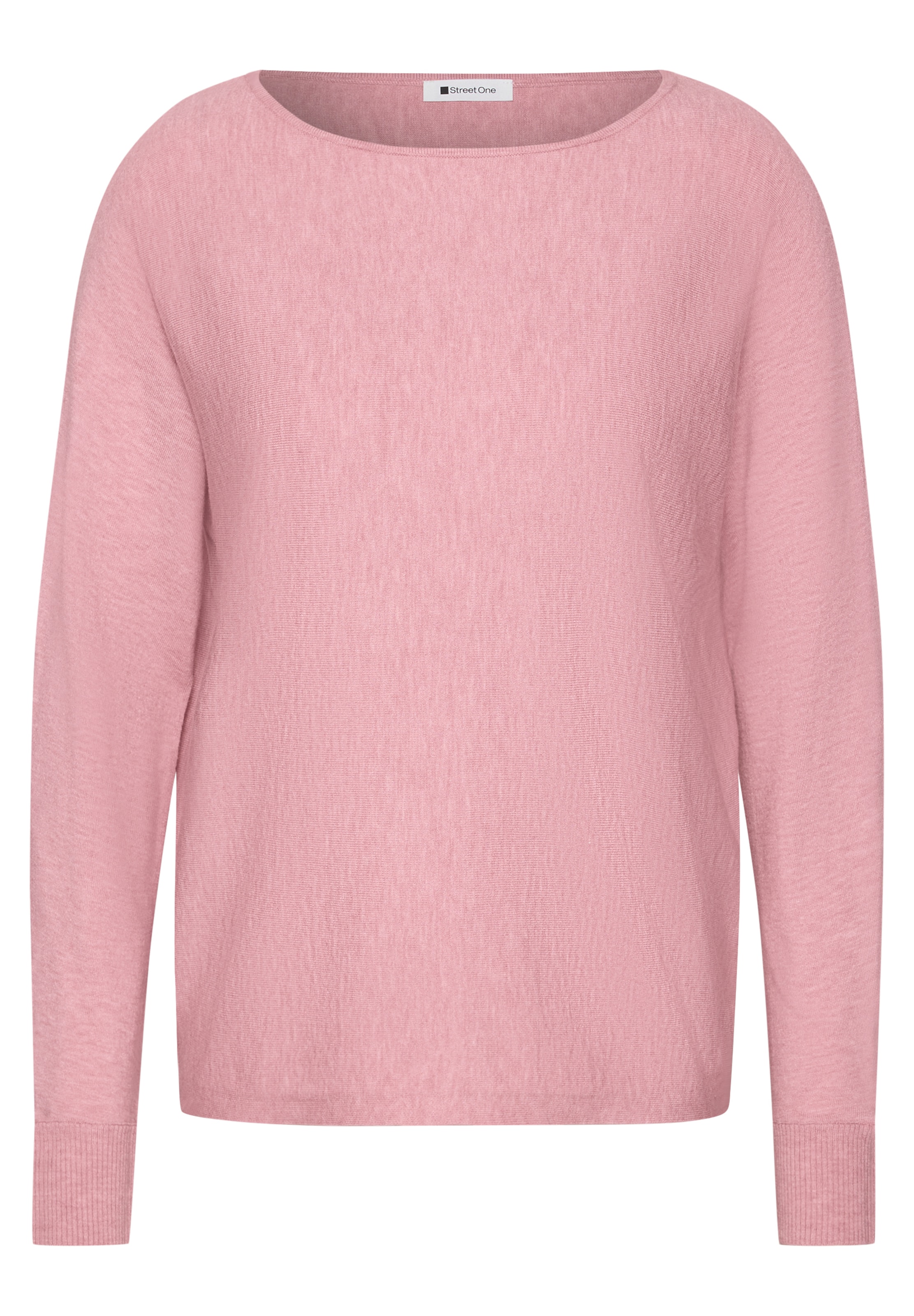 STREET ONE Dolman Pullover mit Boat Neck in Pink: Vorderseite