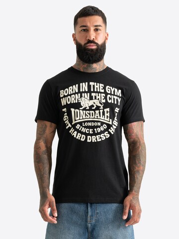 LONSDALE - Camiseta 'Cricklewood' en negro: frente