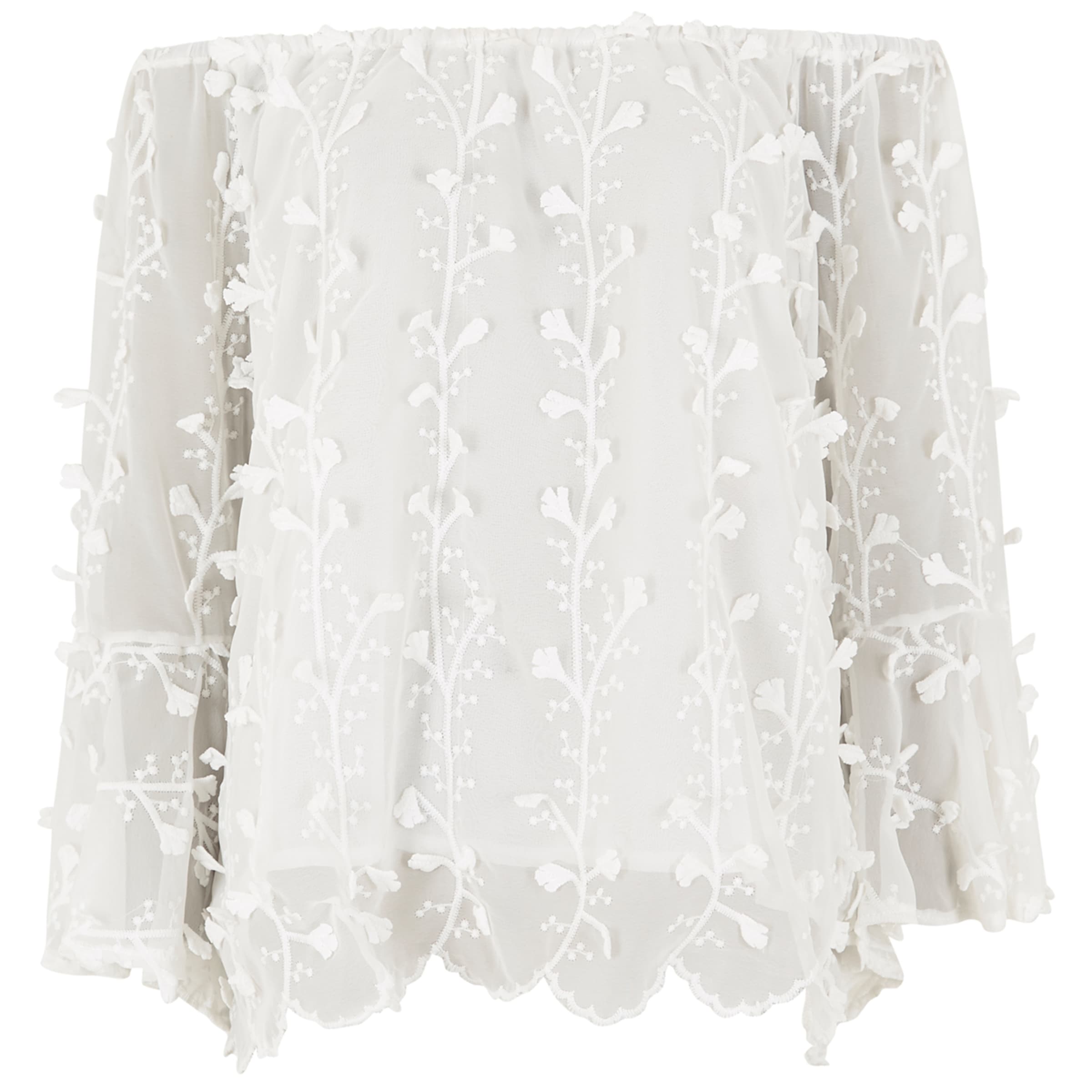 Apricot Bluse in Weiß: Vorderseite