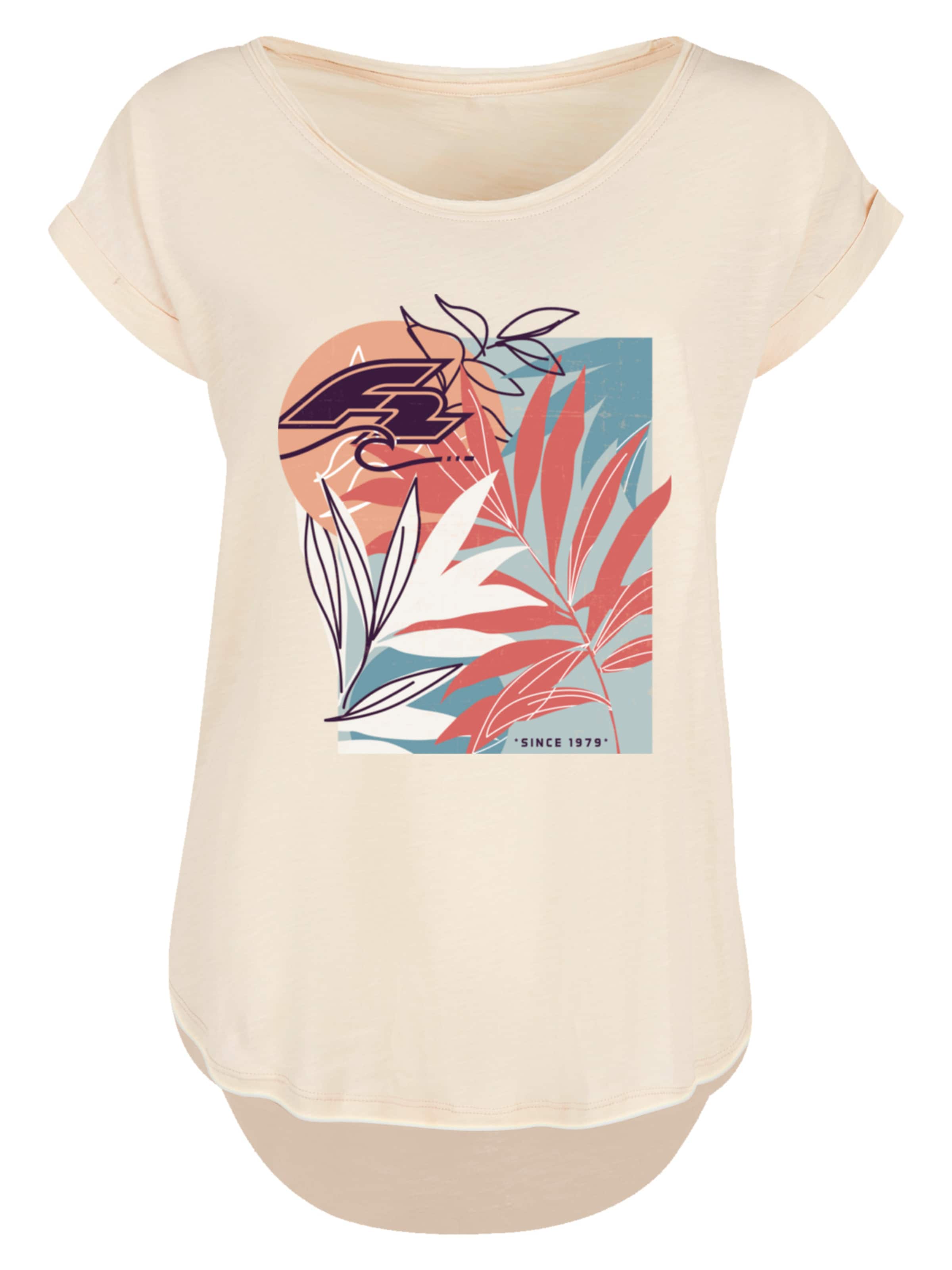 F2 T-Shirt 'F2 Beach Vibes Sommer Style' in Beige: Vorderseite