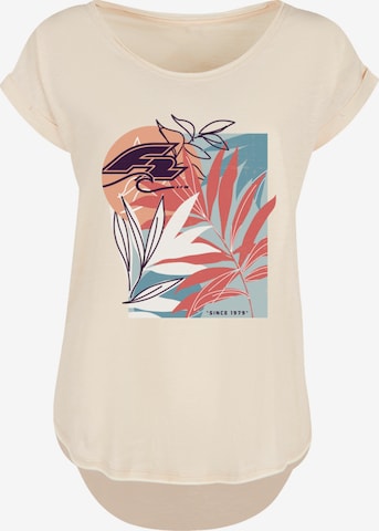F2 T-Shirt 'F2 Beach Vibes Sommer Style' in Beige: Vorderseite