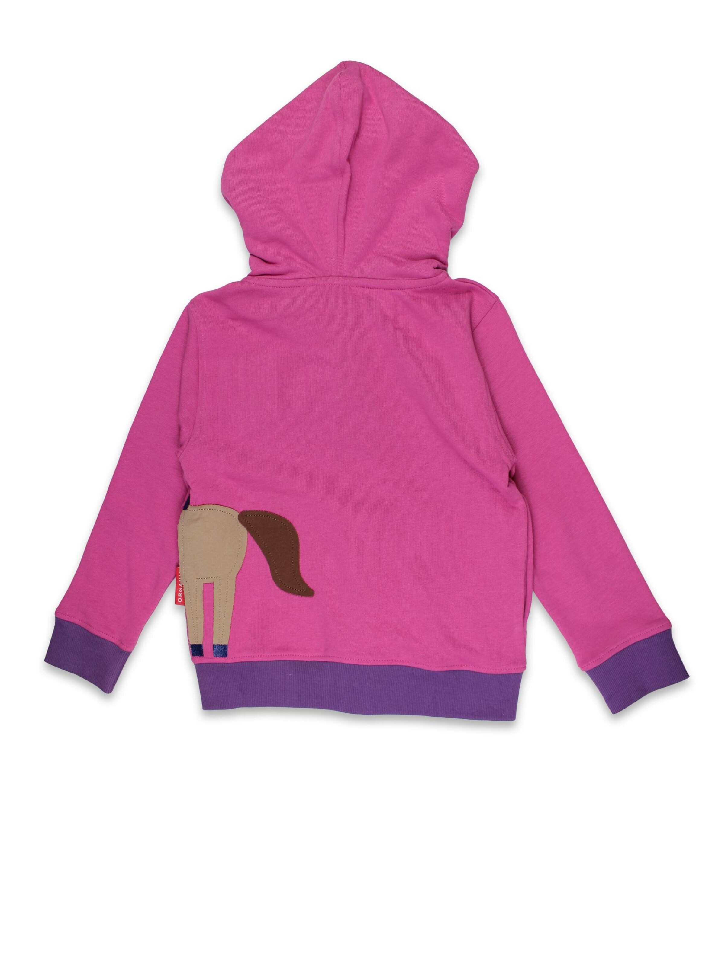 Toby Tiger Zip-Up Hoodie 'Pferde' in Pink