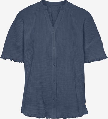 s.Oliver Pajama Shirt in Blue: front