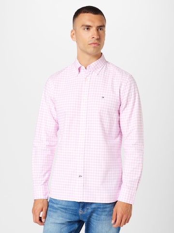 forudsætning At vise halvkugle TOMMY HILFIGER Regular Fit Skjorte i Lys Pink, Hvid | ABOUT YOU