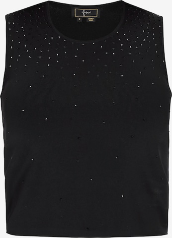 faina Вязаный топ 'Fashion Look' в Черный: спереди