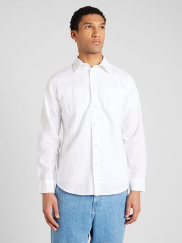 Coupe regular Chemise ESPRIT en blanc : devant