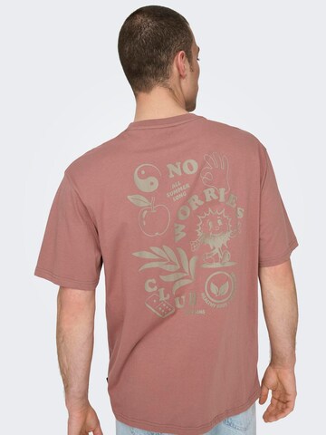 Tricou 'MACE' de la Only & Sons pe roz