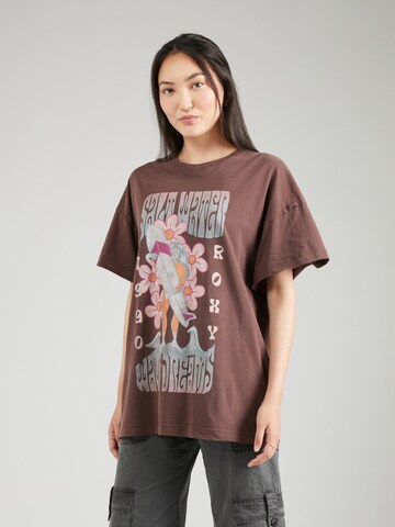 T-shirt 'SWEETJANIS' ROXY en marron : devant