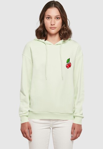 Merchcode Sweatshirt 'Cherries' in Grün: Vorderseite