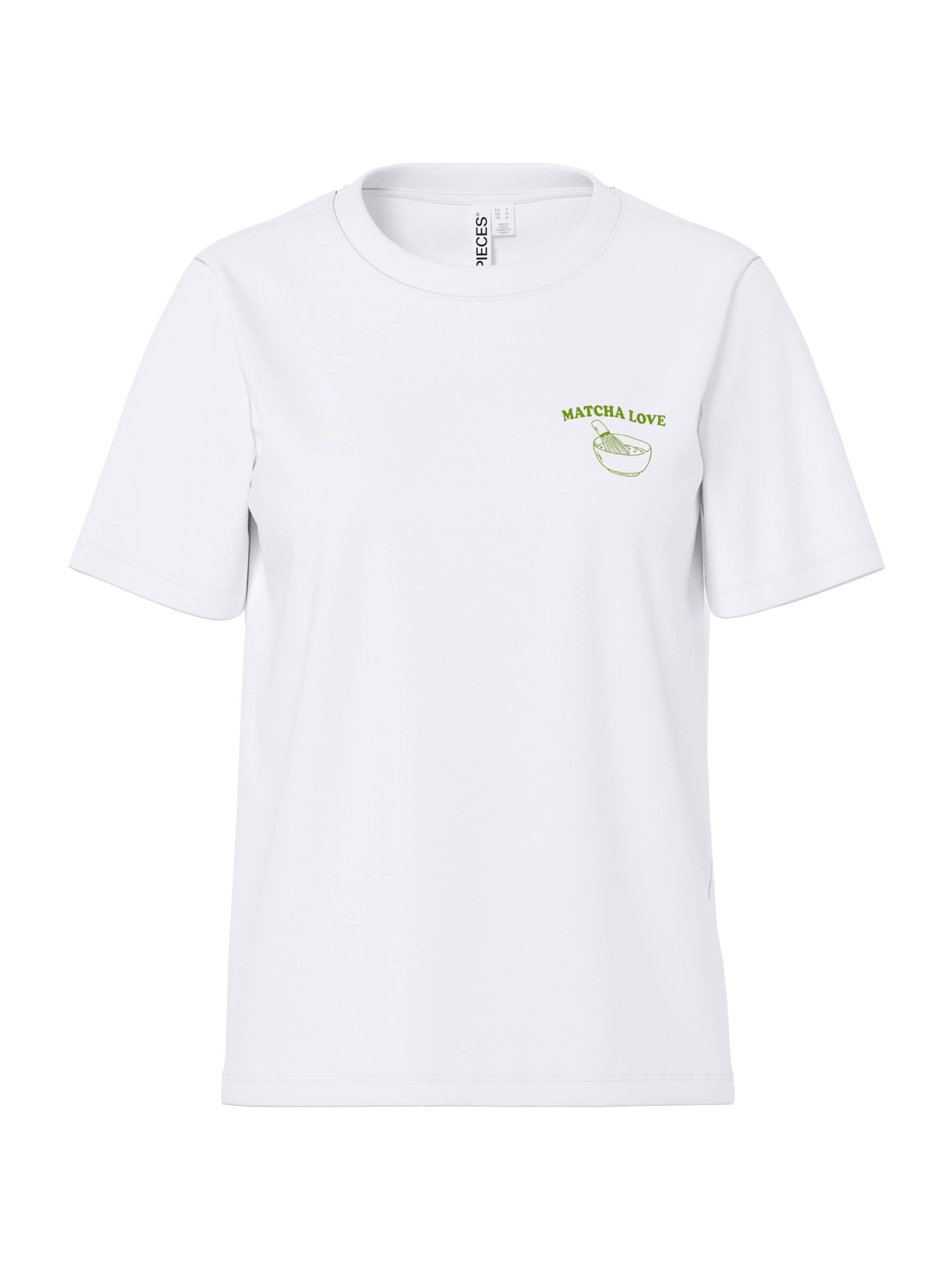 Tricou 'PCEGO' de la PIECES pe alb: față