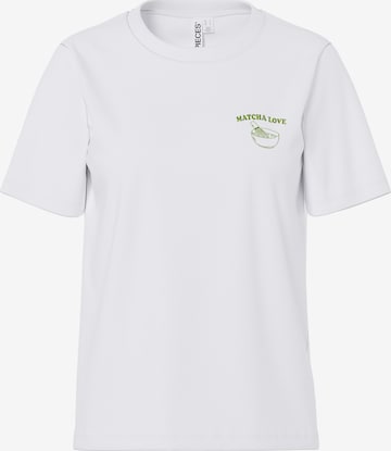 Tricou 'PCEGO' de la PIECES pe alb: față