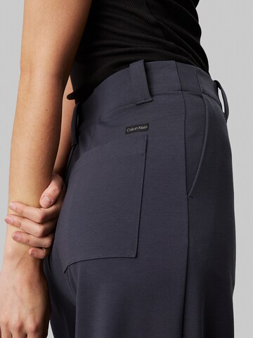 Calvin Klein Jeans Wide Leg Hose in Schwarz