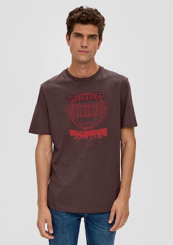 s.Oliver T-shirt i brun: framsida