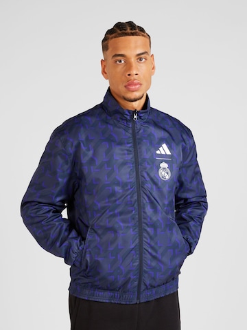 ADIDAS PERFORMANCE Athletic Jacket 'Real Madrid Anthem' in Blue: front