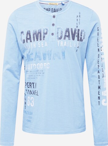 T-Shirt CAMP DAVID en bleu : devant