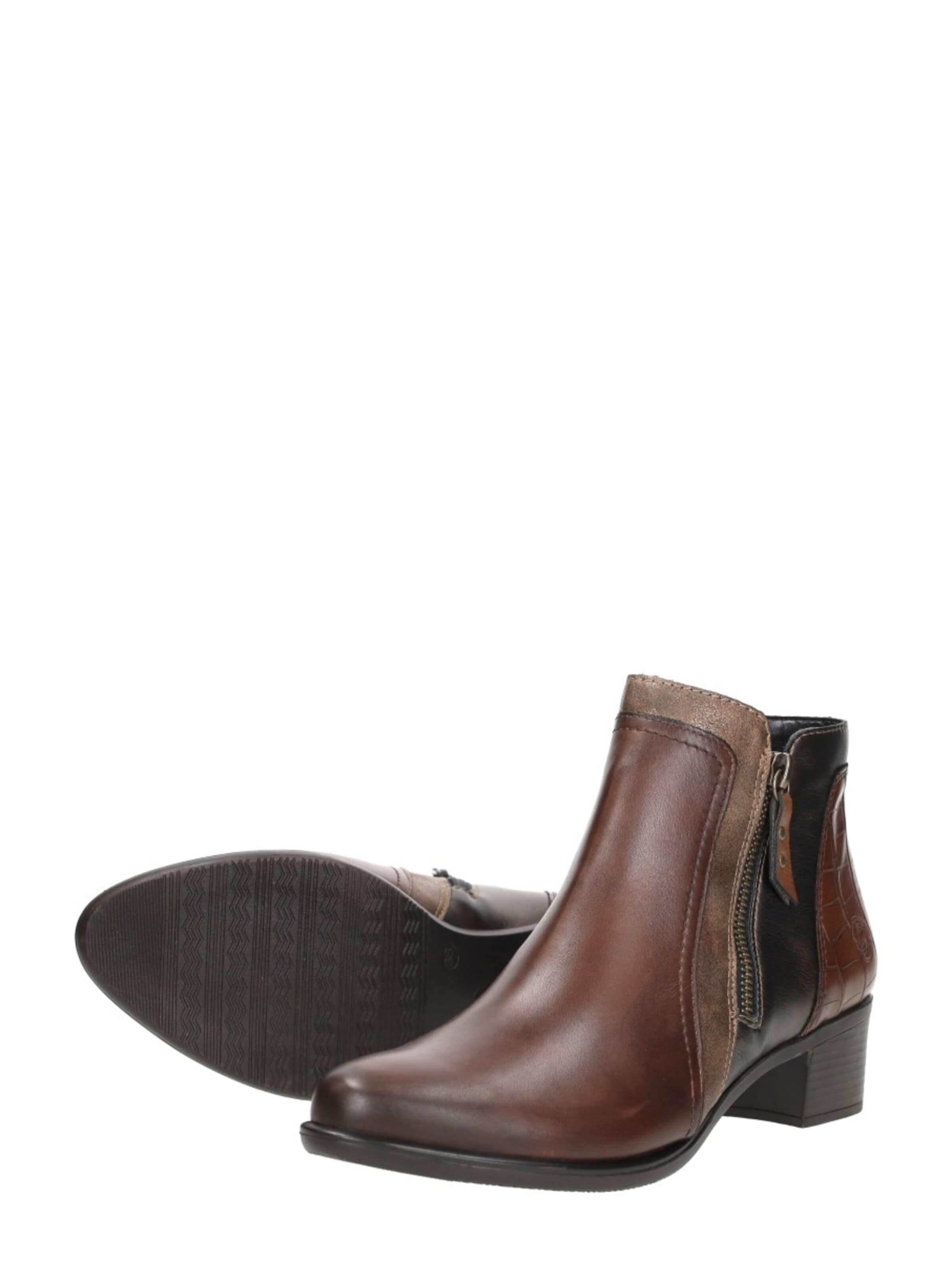 REMONTE Boots 'Enkellaarsjes Hak' in Brown