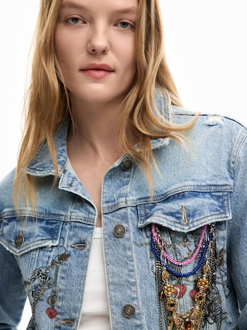 Desigual Prechodná bunda 'Trucker' - Modrá