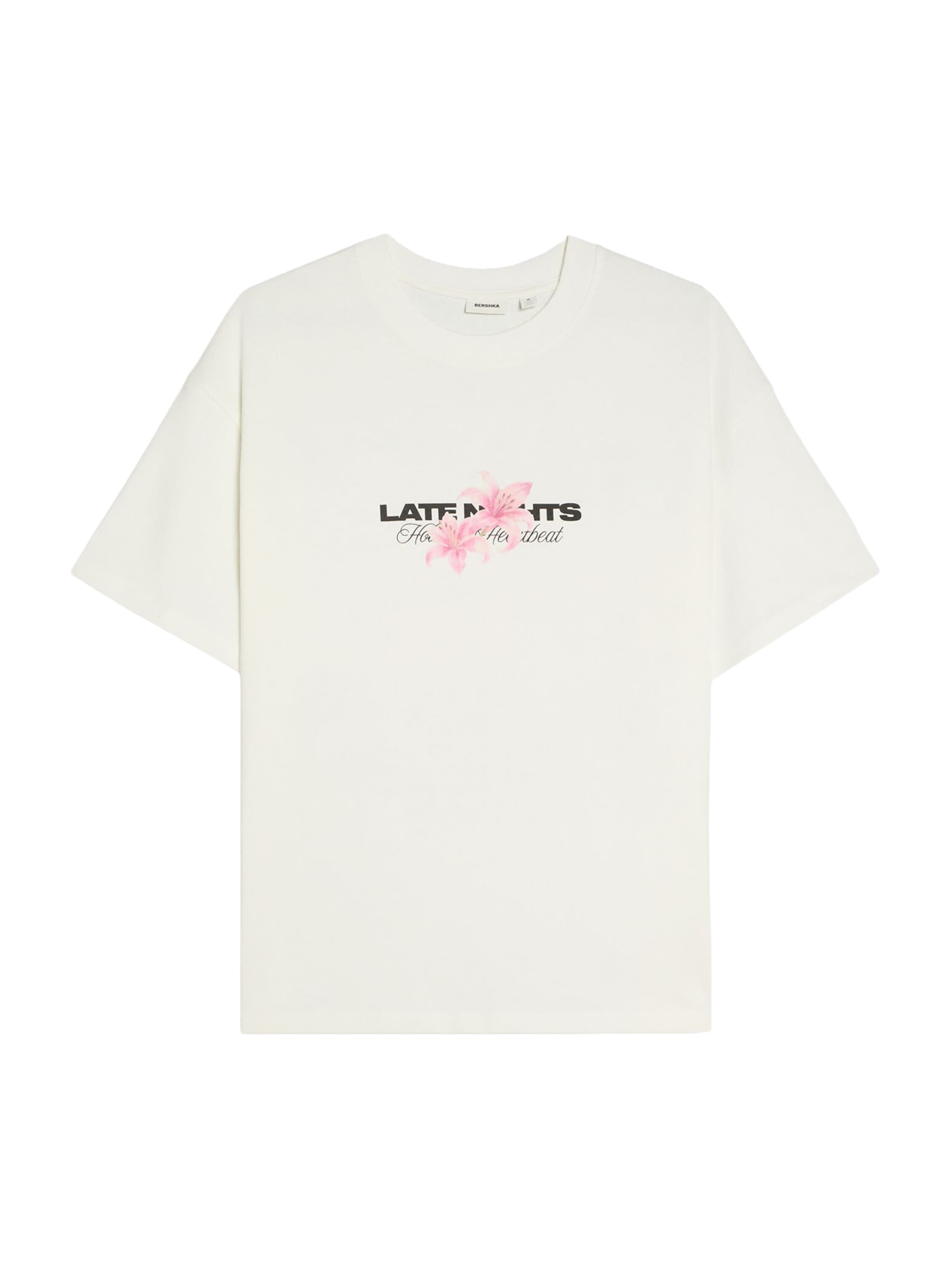 T-shirt Bershka en blanc : devant