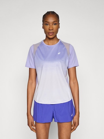 ASICS Λειτουργικό μπλουζάκι 'ROAD FADE' σε λιλά: μπροστά
