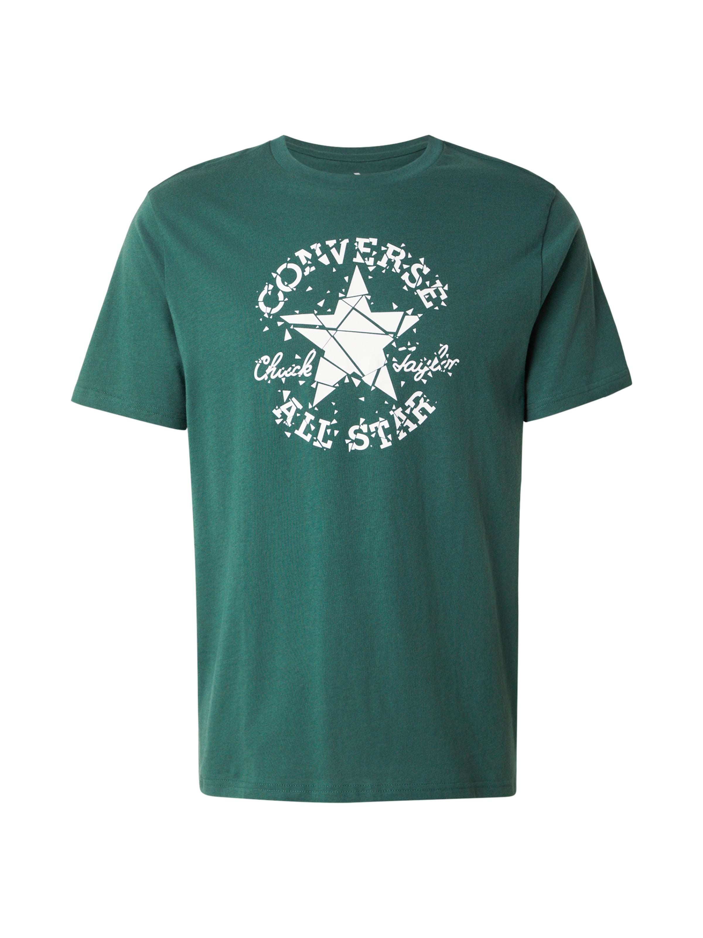 T-Shirt 'BROKEN GLASS' CONVERSE en vert : devant
