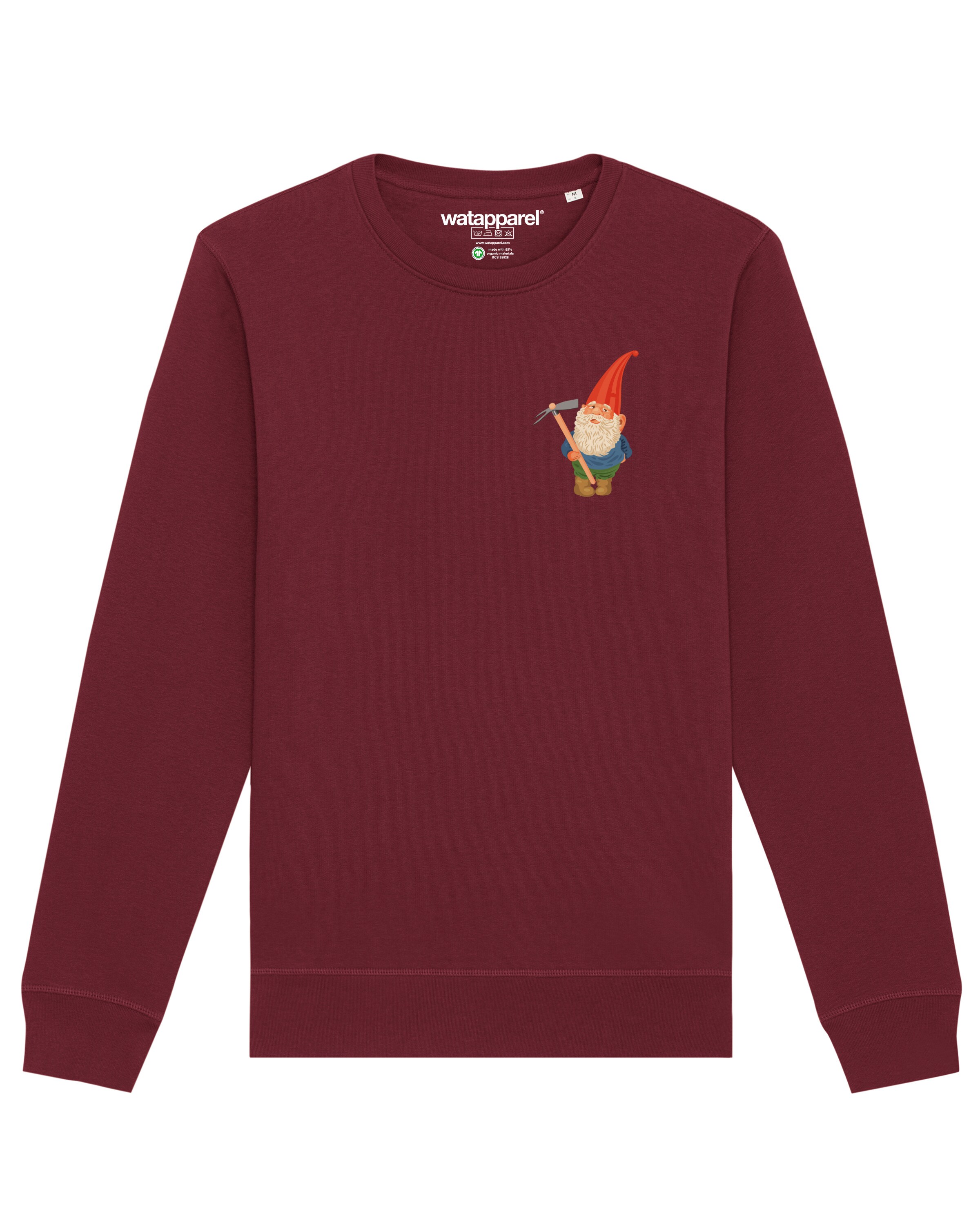 Watapparel Sweatshirt ' Gartenzwerg ' in Rot: Vorderseite