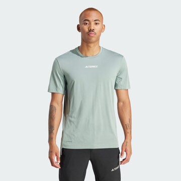 ADIDAS TERREX Performance Shirt 'Multi' in Green: front