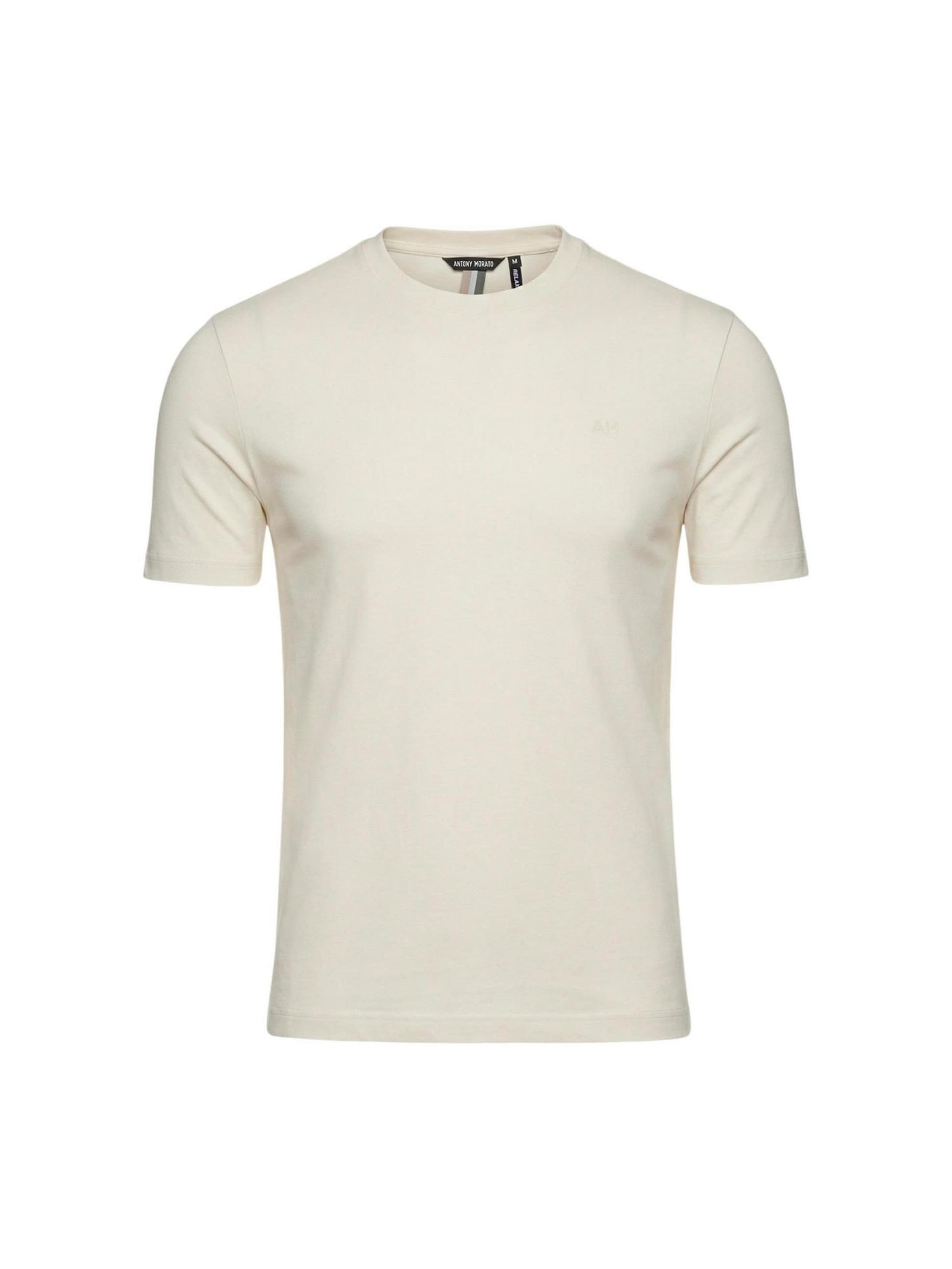 Maglietta 'RELAXED FIT WITH PRINT LOGO MMKS02629-FA100253' di ANTONY MORATO in beige: frontale