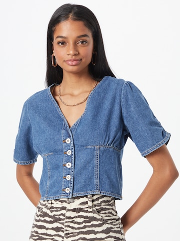 ONLY Blouse 'ANNI' in Blue: front