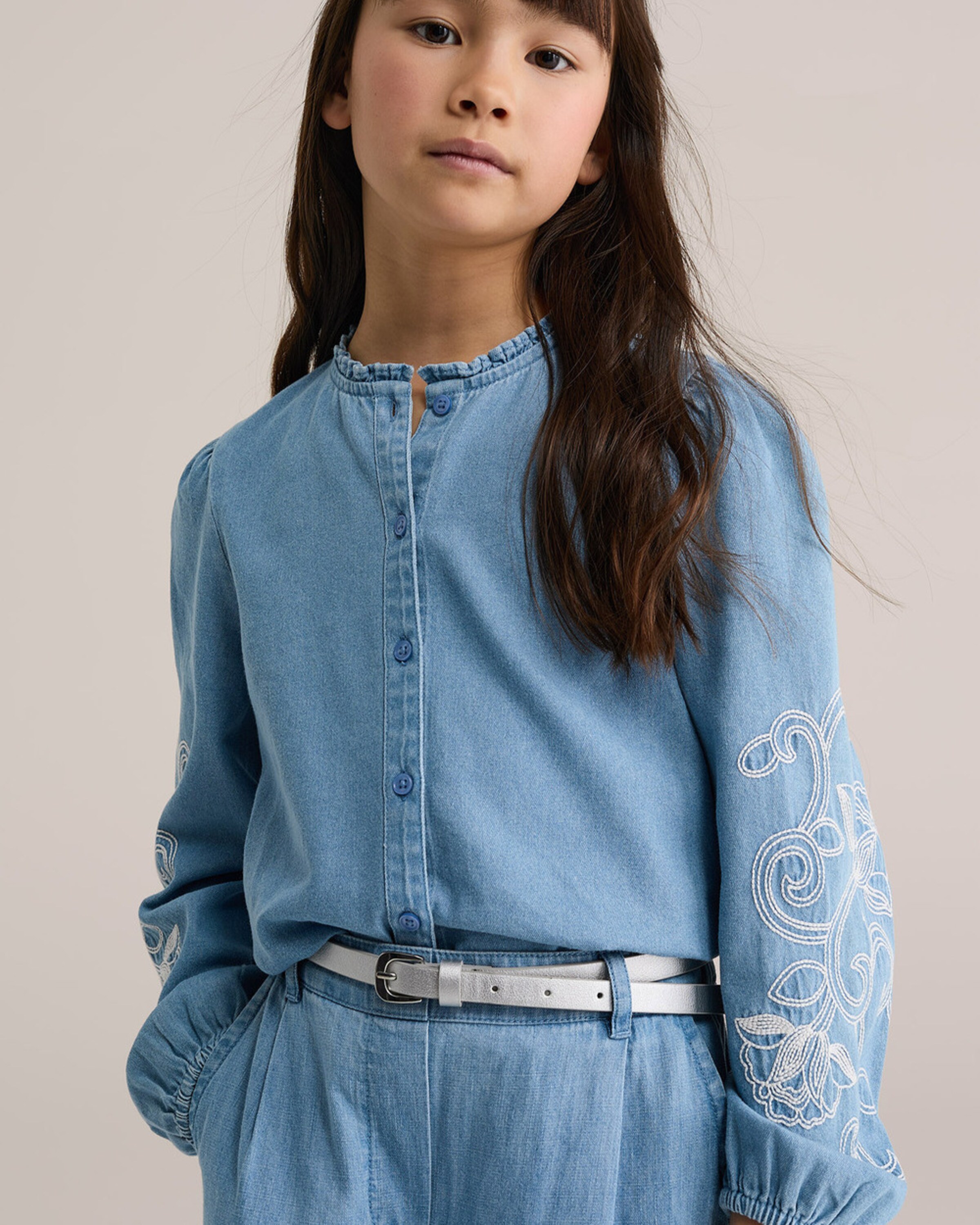 WE Fashion Bluse in Blau