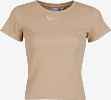 T-shirt Karl Kani en beige : devant