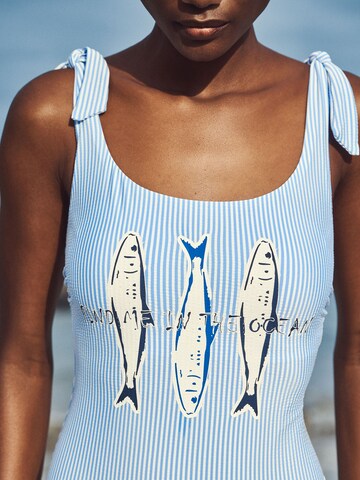 Next Bralette Swimsuit in Blue