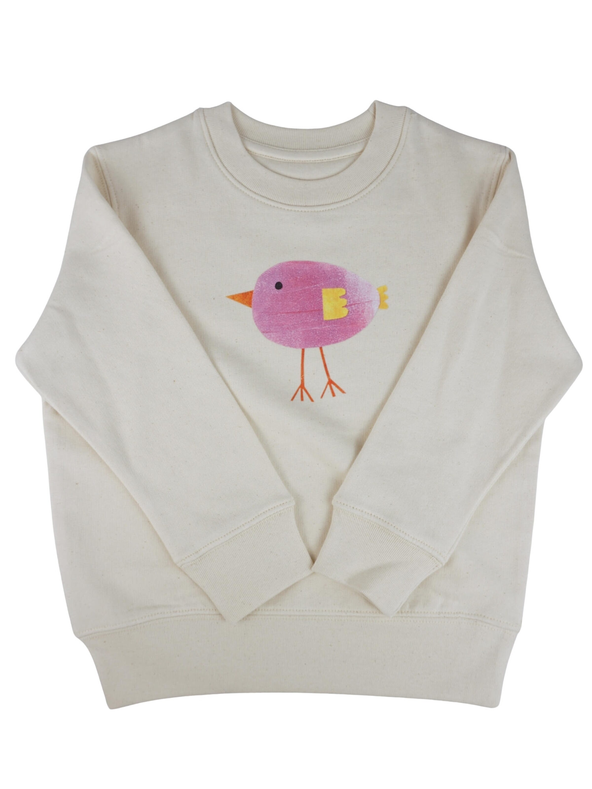 MelaDi Sweatshirt 'Lila Vogel'‌‌‌‌‌‌‌‌‌ in Weiß: Vorderseite
