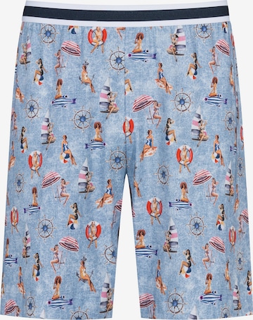 Mey Pajama Pants 'Pin Up Girls' in Blue: front