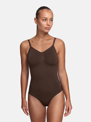 Body modelant 'Sculpting Shapewear mit String' cfab (formerly creamy fabrics) en marron : devant