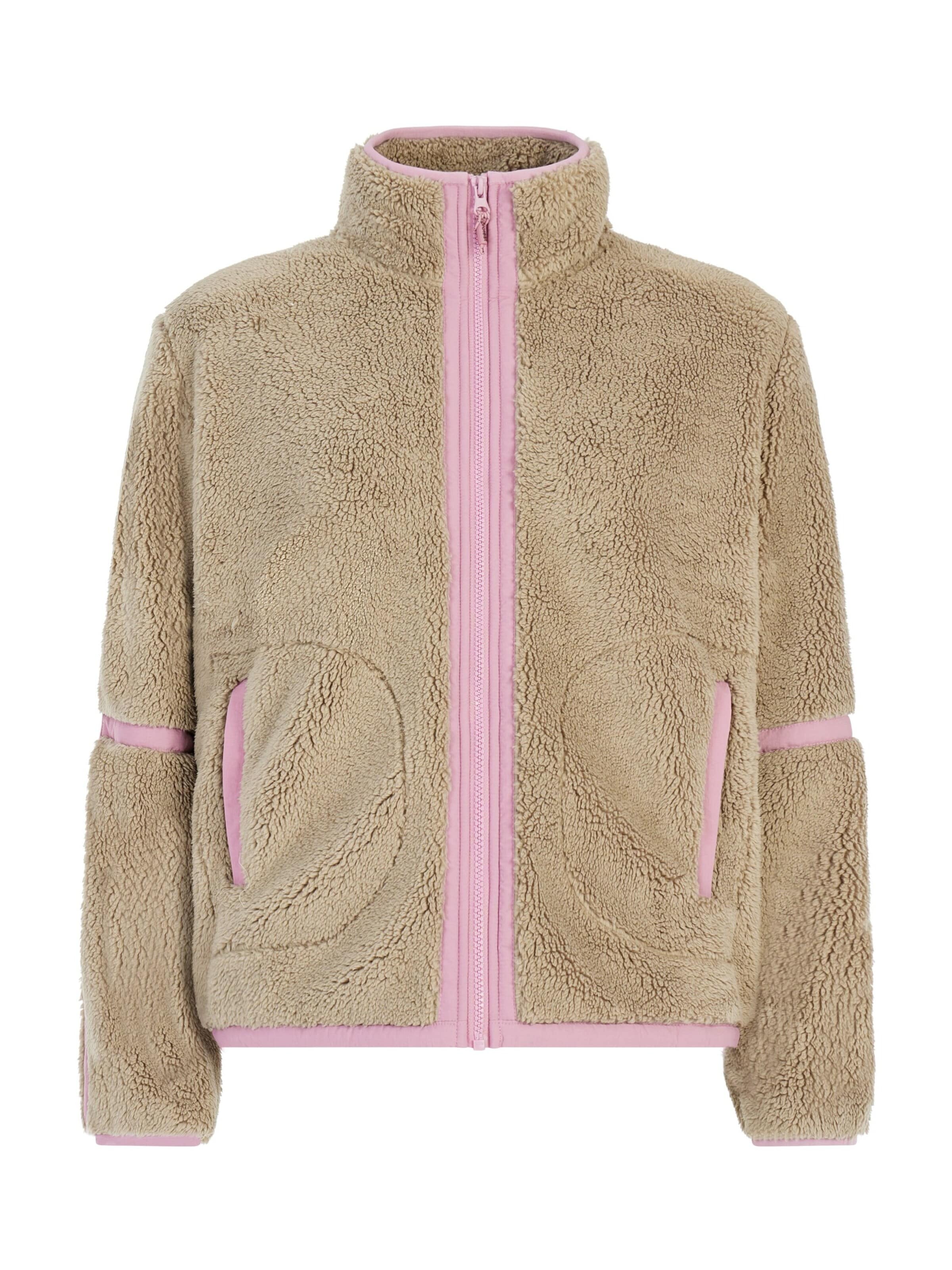 PROTEST Fleece jas 'PRTRed' in Roze: voorkant