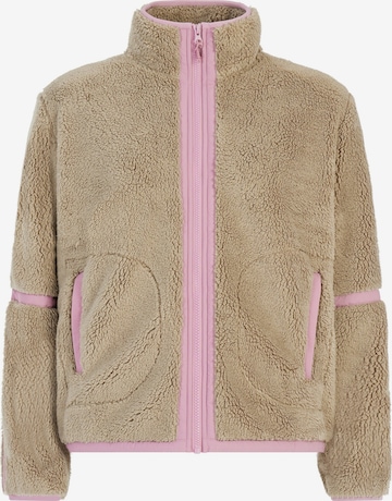 PROTEST Fleece jas 'PRTRed' in Roze: voorkant