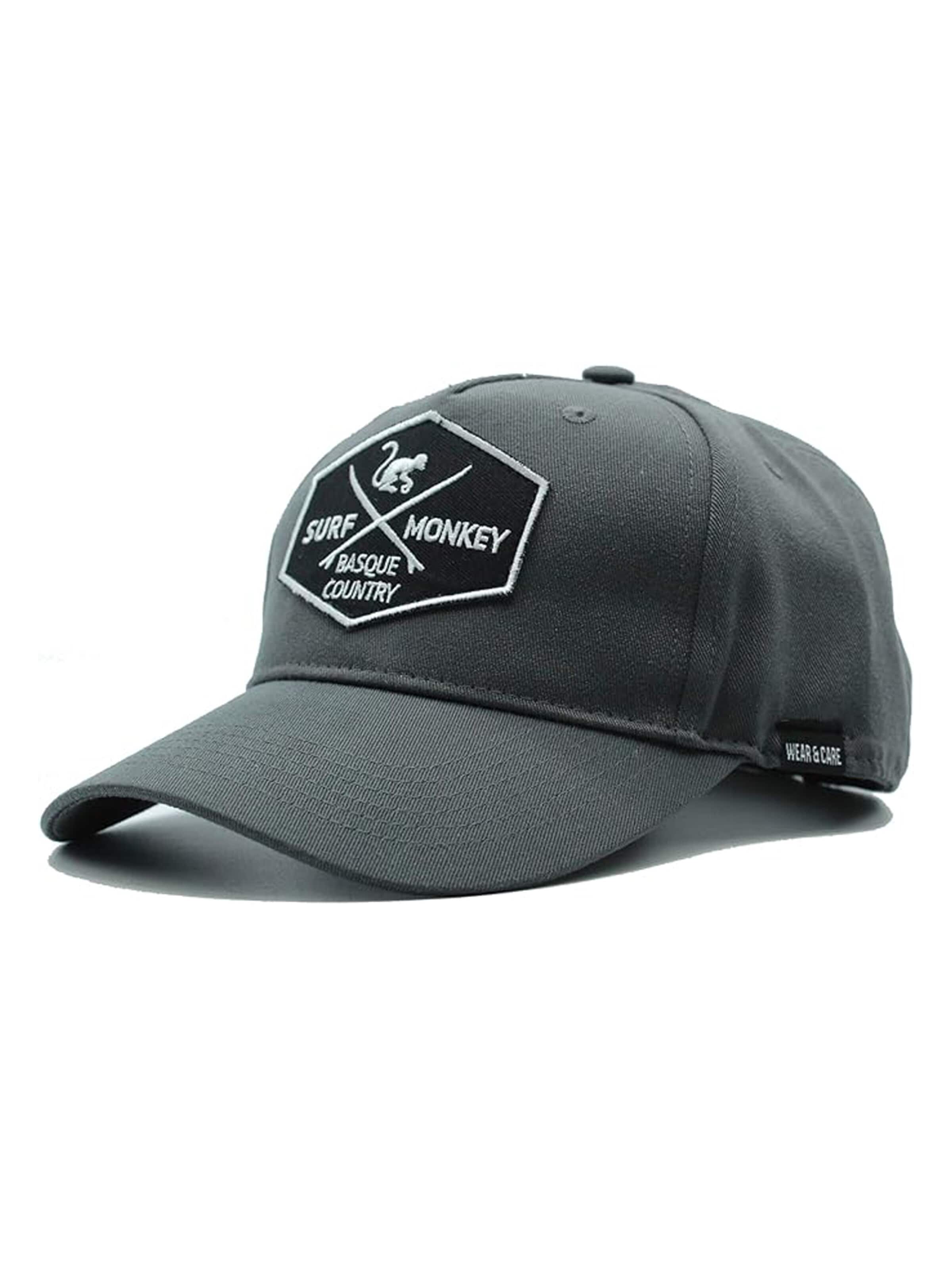 Casquette de sport Surf Monkey en gris : devant