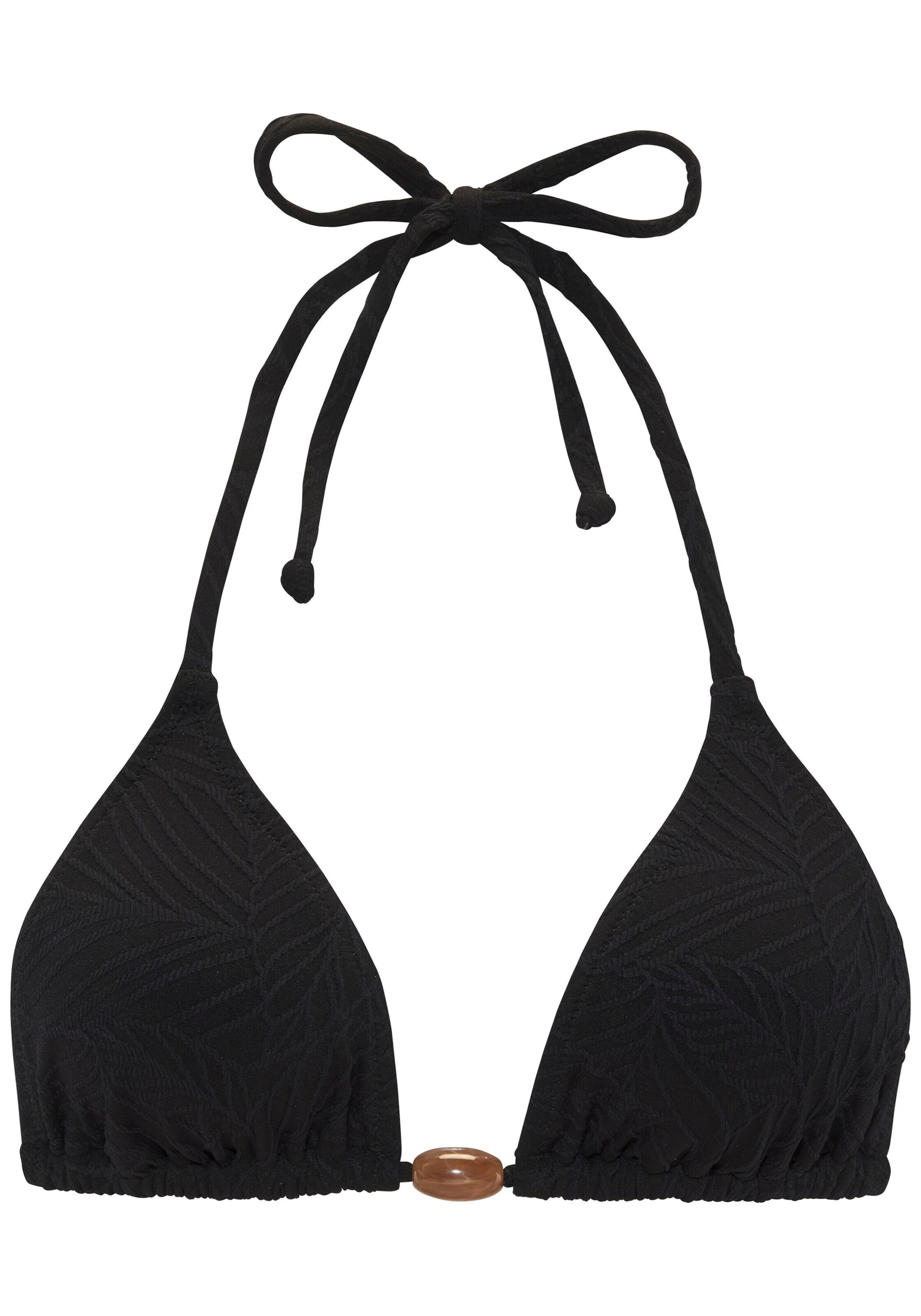 LASCANA - Top de bikini en negro: frente