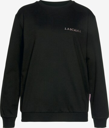 LASCANA Sweatshirt in Schwarz: predná strana