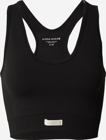 BJÖRN BORG Sports Bra in Black: front