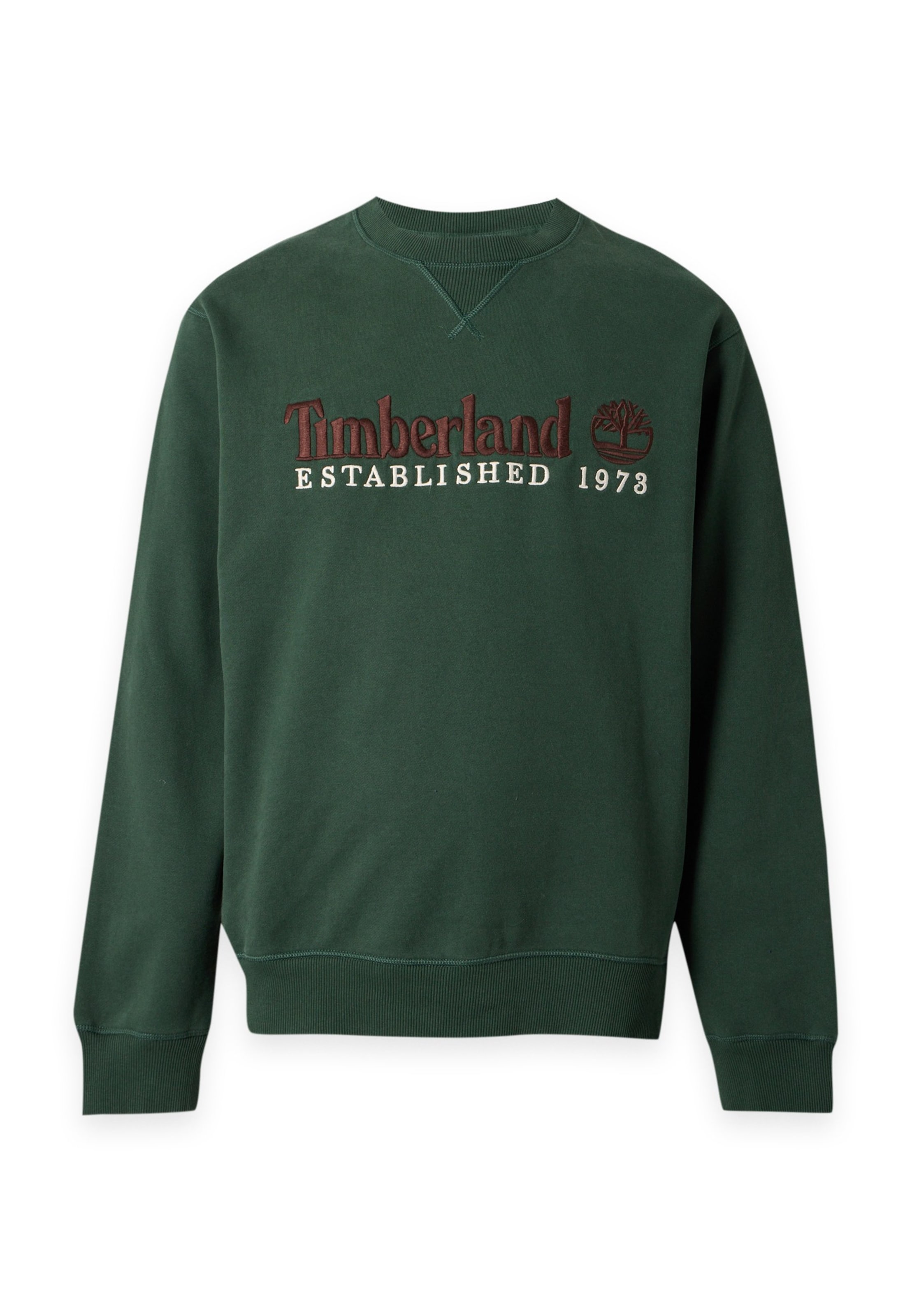 TIMBERLAND Mikina 'ESTABLISHED 1973' – zelená: přední strana