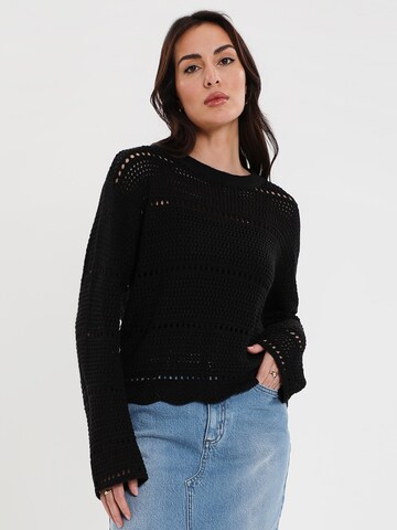 Pull-over 'Melbourne' Threadbare en noir : devant