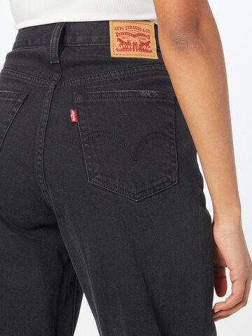 LEVI'S ® - Tapered Calças de ganga 'High Waisted Mom Jean' em preto