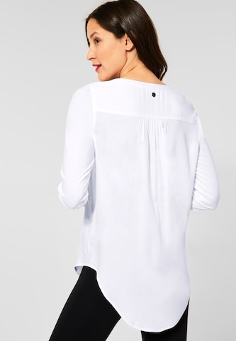 STREET ONE Bluse mit halber Knopfleiste in Weiß