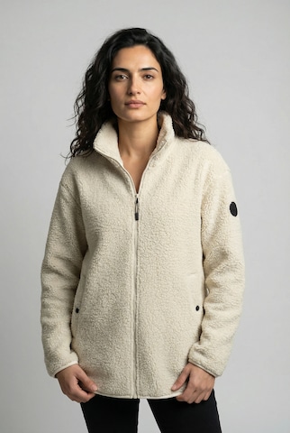 ICEPEAK Athletic Fleece Jacket in Beige: front