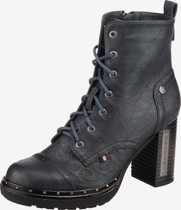 MUSTANG Lace-up bootie in Black: front