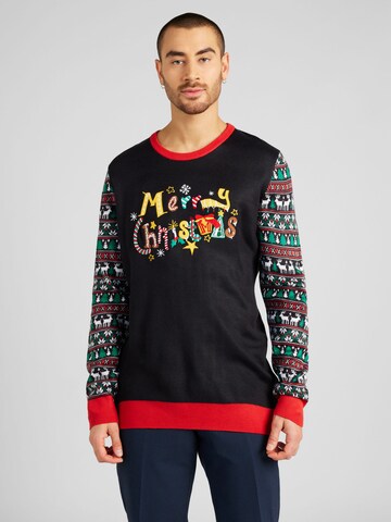 Lindbergh Sweater 'Xmas' in Black: front