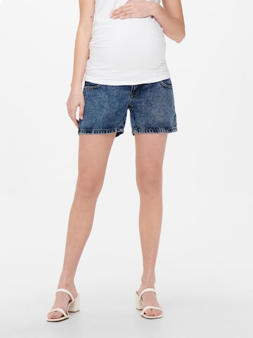 Only Maternity Regular Shorts  'JAGGER' in Blau: predná strana